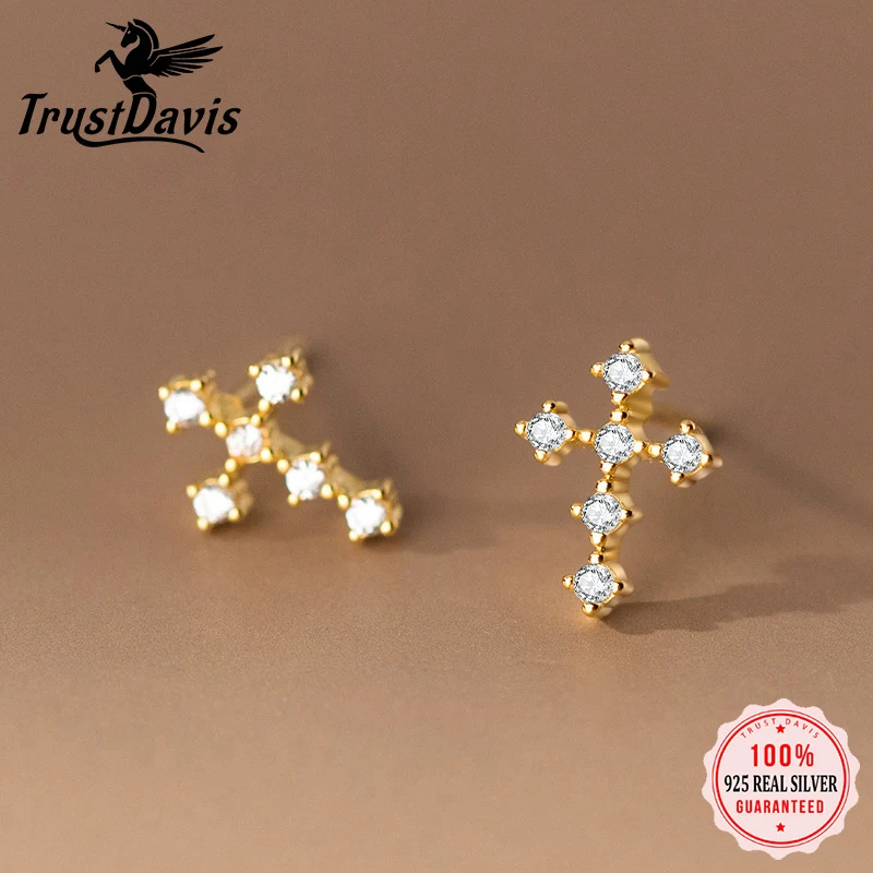TrustDavis элегантные настоящие серьги-гвоздики с фианитом в виде креста, подарок на день рождения для мужчин, тонкие ювелирные изделия в подарок DS4057
TrustDavis элегантные настоящие серьги-гвоздики с фианитом в виде креста, подарок на день рождения для мужчин, тонкие ювелирные изделия в подарок DS4057