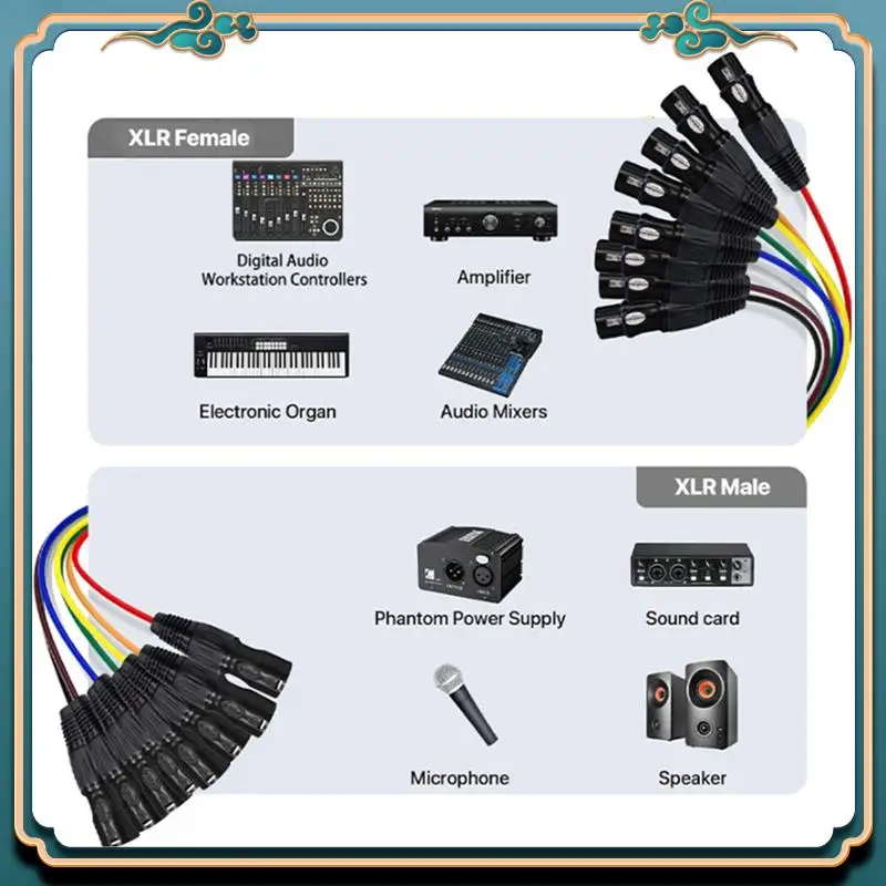 (New)-Audio Cable 8 Channel 2M 3 Pin XLR Cable Male To Female For Microphone Stage Lighting
(New)-Audio Cable 8 Channel 2M 3 Pin XLR Cable Male To Female For Microphone Stage Lighting
