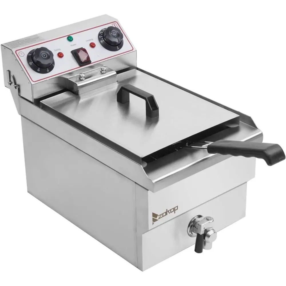 8L Stainless Steel Single Tank Deep Fryer with 1700W Power and Large Handle
8L Stainless Steel Single Tank Deep Fryer with 1700W Power and Large Handle