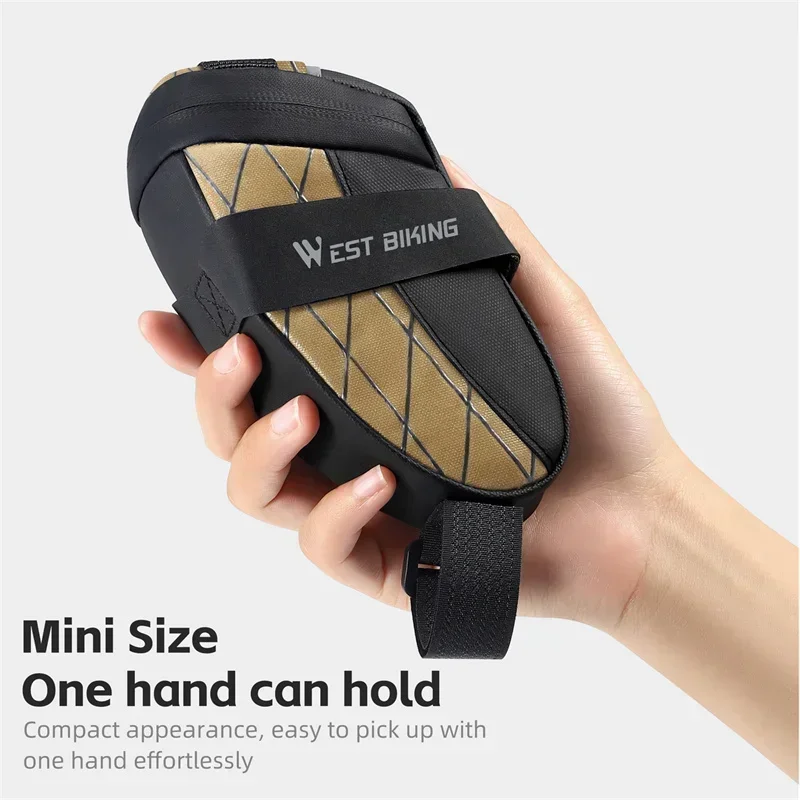 WEST BIKING Bicycle Saddle Bag Mini Portable PU Water Resistant Bike Bag Under Seat Reflective Tool Bags Cycling 3D Saddlebag
WEST BIKING Bicycle Saddle Bag Mini Portable PU Water Resistant Bike Bag Under Seat Reflective Tool Bags Cycling 3D Saddlebag