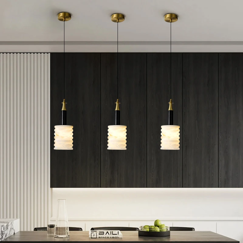 Spanish Natural Marble Pendant Light Restaurant Hanging Lamp Bedroom Bedside Single Head All Copper Pendant Light
Spanish Natural Marble Pendant Light Restaurant Hanging Lamp Bedroom Bedside Single Head All Copper Pendant Light