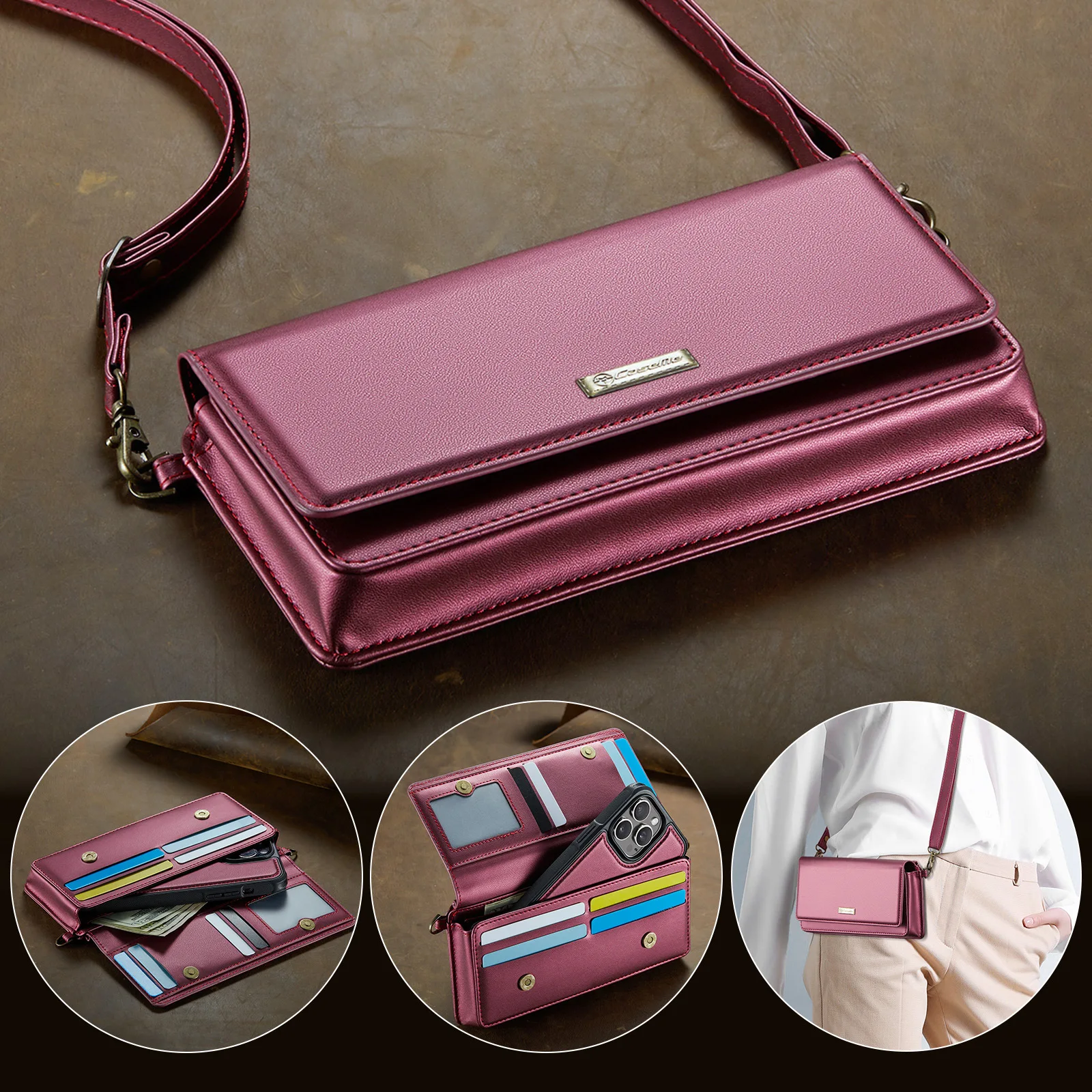 RFID Leather Crossbody Phone Bag For OPPO A98 A97 A96 A95 A80 A79 A78 A77 A76 A74 A60 Size 21cm*11cm*6cm Phone Pouch 8 Cards
RFID Leather Crossbody Phone Bag For OPPO A98 A97 A96 A95 A80 A79 A78 A77 A76 A74 A60 Size 21cm*11cm*6cm Phone Pouch 8 Cards