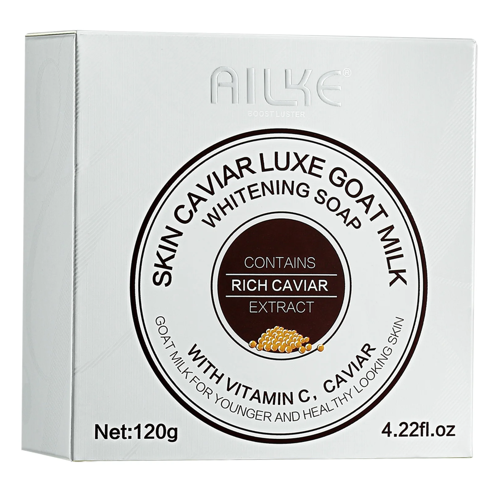 AILKE Goat Milk Whitening Soap, Moisturizing Face & Body Wash , With Caviar Extract, Smooth, Even Skin Tone, Gift for Her 
AILKE Goat Milk Whitening Soap, Moisturizing Face & Body Wash , With Caviar Extract, Smooth, Even Skin Tone, Gift for Her