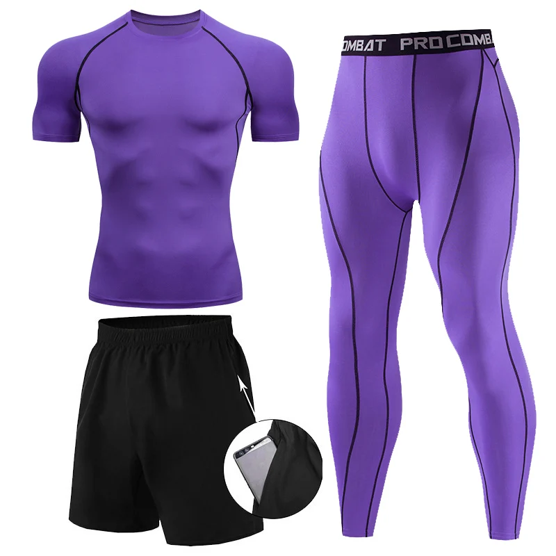 Men's Running Tracksuit Training Fitness Sportswear Set Compression Leggings Sport Clothes Gym Tight Sweatpants Rash Guard Lycra
Men's Running Tracksuit Training Fitness Sportswear Set Compression Leggings Sport Clothes Gym Tight Sweatpants Rash Guard Lycra