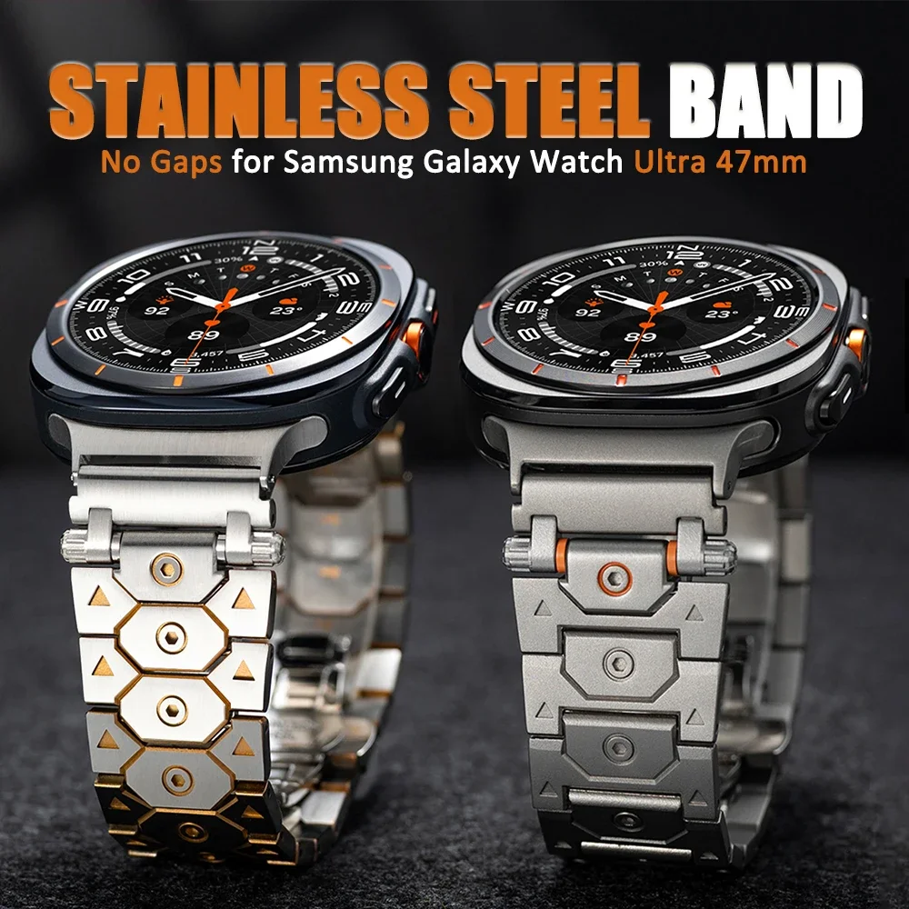 Luxury Men Stainless Steel Band For Samsung Galaxy Watch Ultra 47mm Butterfly Clasp Strap for GALAXY 47 ultra 7 No Gaps Bracelet
Luxury Men Stainless Steel Band For Samsung Galaxy Watch Ultra 47mm Butterfly Clasp Strap for GALAXY 47 ultra 7 No Gaps Bracelet