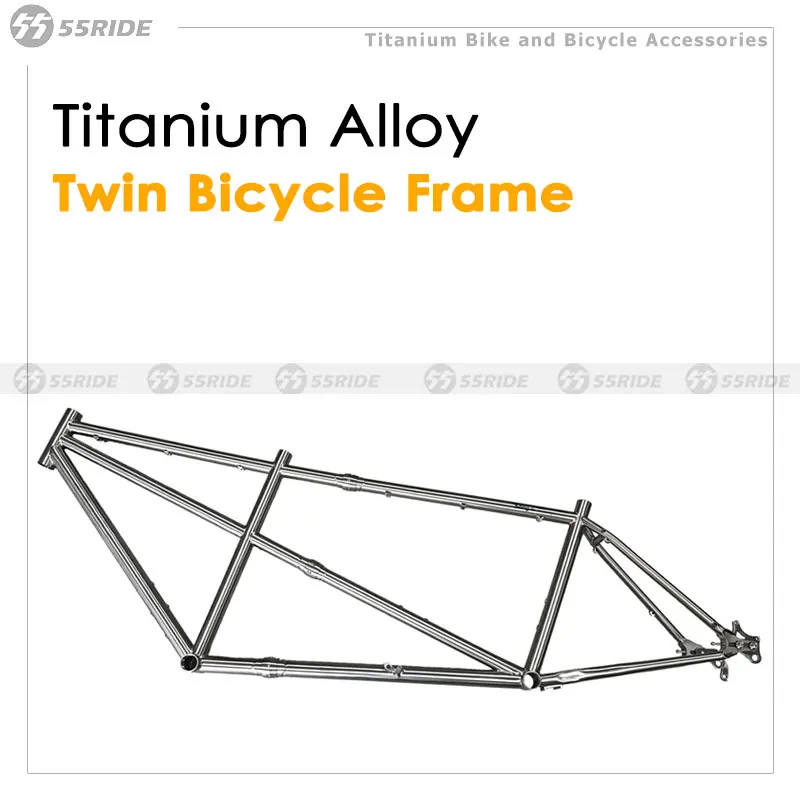 55RIDE Custom Tandem Titanium Gravel Bike Frame , Customized Twin Bicycle Frame with Double Disc Brake
55RIDE Custom Tandem Titanium Gravel Bike Frame , Customized Twin Bicycle Frame with Double Disc Brake