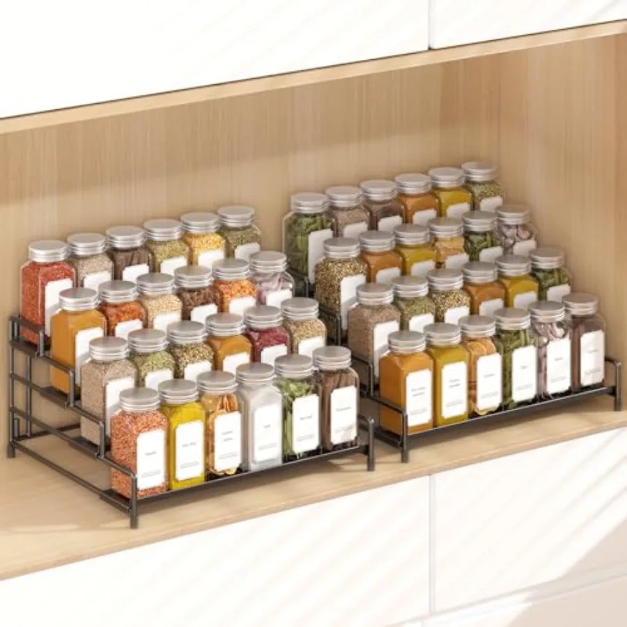 4-Tier-Spice-Rack-Organizer-for-Cabinet, Adjustable Depth Spice Holder Shelf For Countertop Pantry Cupboard, Metal Tiered Seaso
4-Tier-Spice-Rack-Organizer-for-Cabinet, Adjustable Depth Spice Holder Shelf For Countertop Pantry Cupboard, Metal Tiered Seaso