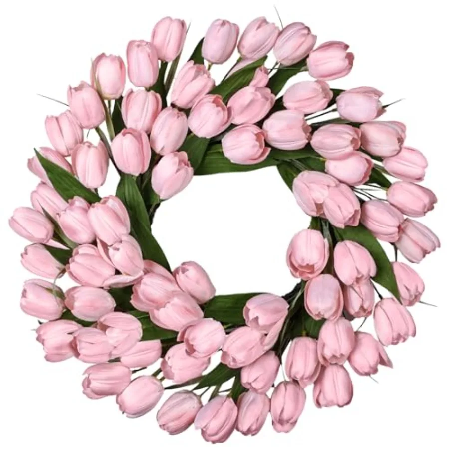 24 Inch Tulip Summer Wreath for Front Door Spring Silk Wreath with Green Leaves Artificial Tulip Flower Wreaths for All Seasons
24 Inch Tulip Summer Wreath for Front Door Spring Silk Wreath with Green Leaves Artificial Tulip Flower Wreaths for All Seasons