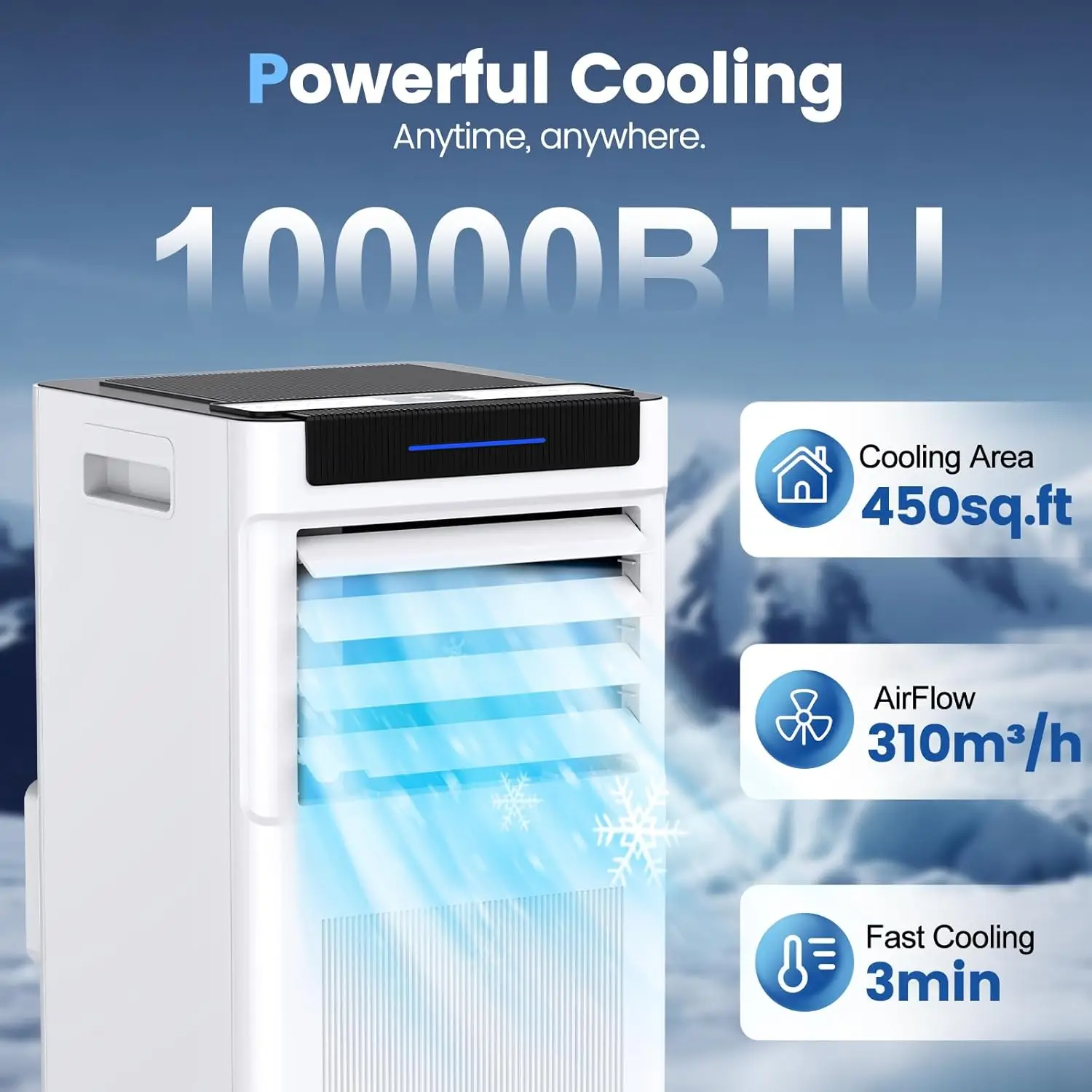 Портативные кондиционеры, 10000 BTU, охлаждение до 450 кв. футов, 3-в-1: охлаждение, осушение и вентиляция, с пультом ДУ
Портативные кондиционеры, 10000 BTU, охлаждение до 450 кв. футов, 3-в-1: охлаждение, осушение и вентиляция, с пультом ДУ