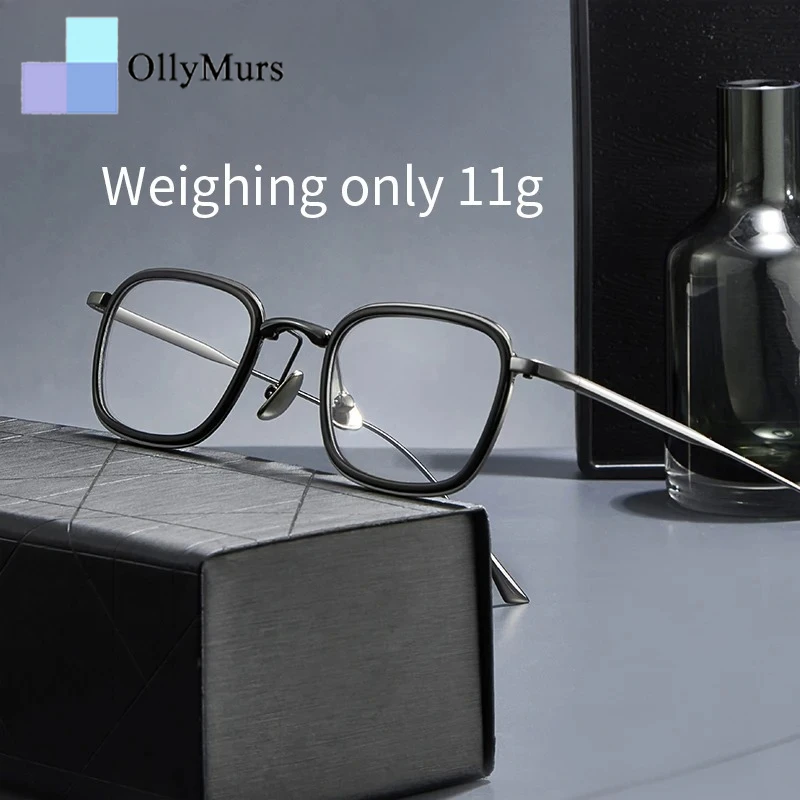 OLLYMURS Men's And Women's Ultra-Light Pure Titanium Eyeglass Frames Trendy Classic Retro Optical Prescription Glasses 19052
OLLYMURS Men's And Women's Ultra-Light Pure Titanium Eyeglass Frames Trendy Classic Retro Optical Prescription Glasses 19052