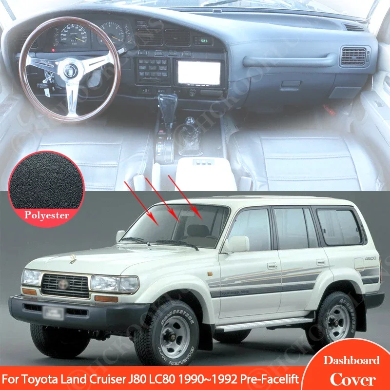 For Toyota Land Cruiser J80 LC80 1990 1991 1992 Pre-Facelift Car Anti-dirty Mat Pad Sunshade Dashmat Protect New Dashboard Cover
For Toyota Land Cruiser J80 LC80 1990 1991 1992 Pre-Facelift Car Anti-dirty Mat Pad Sunshade Dashmat Protect New Dashboard Cover