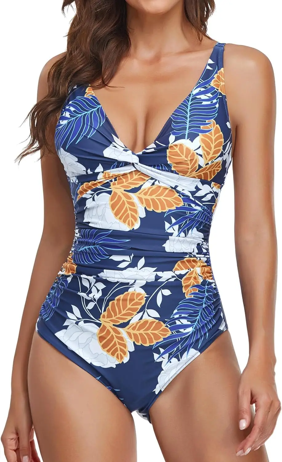 Luxy Trio Women's Tummy Control Swimsuit One Piece Slimming Ruched Push Up Bathing Suit Vintage Padded Retro V Neck Swimwear
Luxy Trio Women's Tummy Control Swimsuit One Piece Slimming Ruched Push Up Bathing Suit Vintage Padded Retro V Neck Swimwear