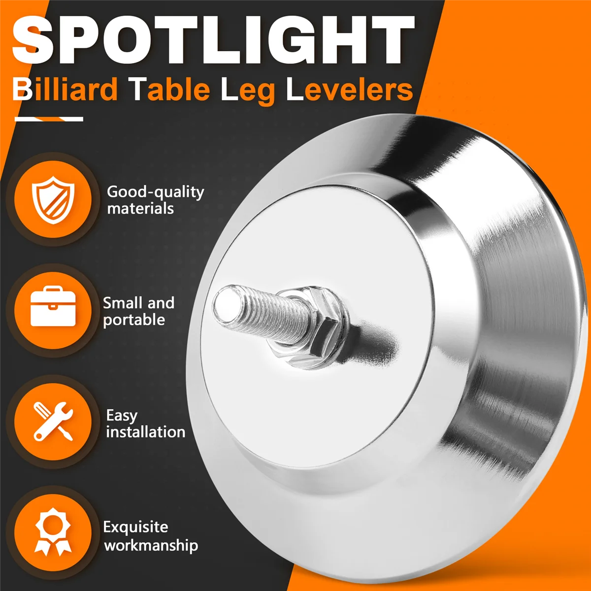 LALA 4 PCS Billiard/Pool Table Leg Levelers 5 Inch Metal Game Table Leg Levelers Heavy Duty Leveling Feets for Pool Table
LALA 4 PCS Billiard/Pool Table Leg Levelers 5 Inch Metal Game Table Leg Levelers Heavy Duty Leveling Feets for Pool Table