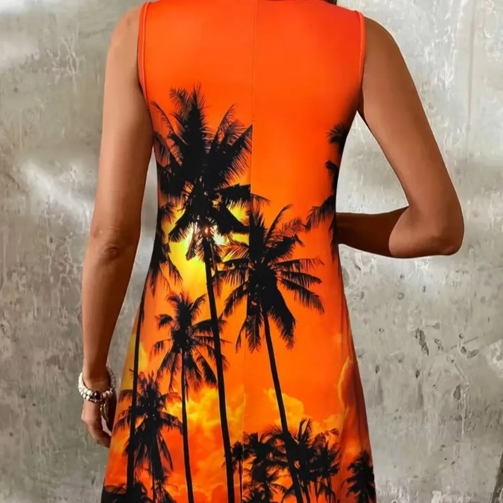 Colorful Round Neck Floral Print Dress Summer Loose Fit Vacation Style Dress Casual Sleeveless Beach Sundress Summer Vacation
Colorful Round Neck Floral Print Dress Summer Loose Fit Vacation Style Dress Casual Sleeveless Beach Sundress Summer Vacation