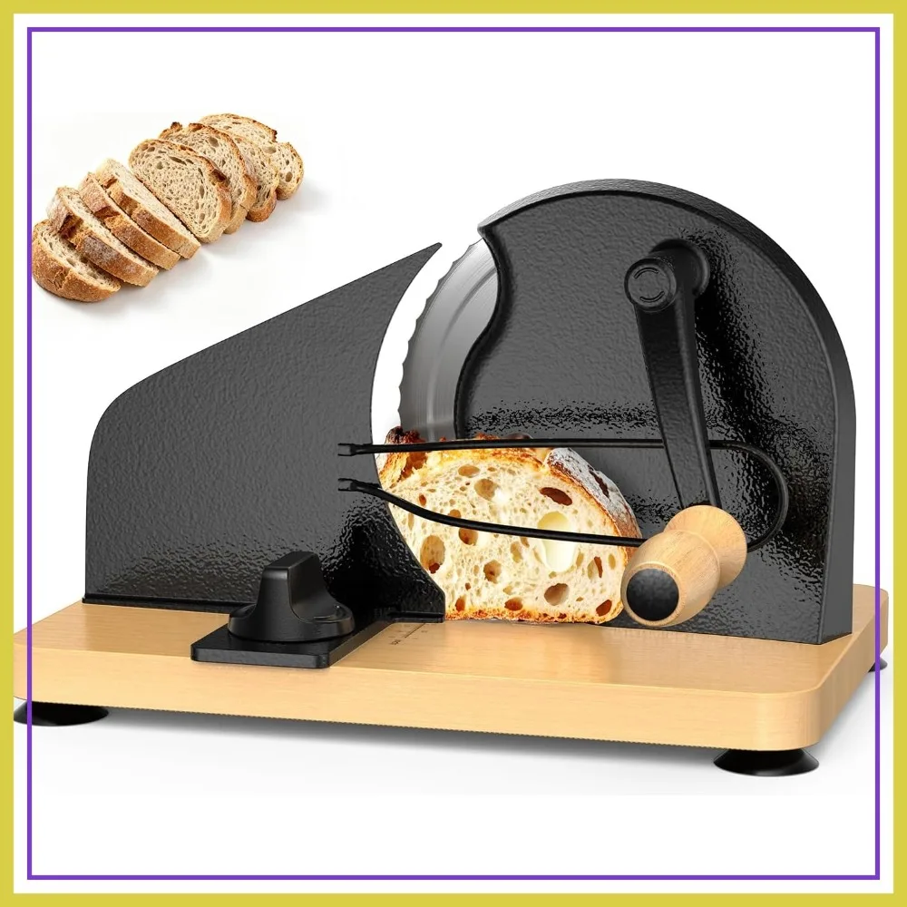 Upgraded Manual Bread Slicer for Homemade Sourdough, Adjustable Thickness, Even Slicing, Metal Guide, Hand Crank, Suction Base, Sharp Blade
Upgraded Manual Bread Slicer for Homemade Sourdough, Adjustable Thickness, Even Slicing, Metal Guide, Hand Crank, Suction Base, Sharp Blade