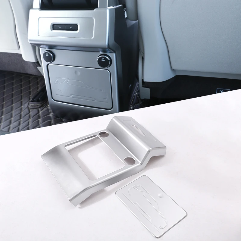 2 Pcs ABS Matte Chrome Armrest Box Rear AC Outlet Vent Cover Trim For Land Rover Discovery 5 HSE LR5 2017 Car Accessories
2 Pcs ABS Matte Chrome Armrest Box Rear AC Outlet Vent Cover Trim For Land Rover Discovery 5 HSE LR5 2017 Car Accessories