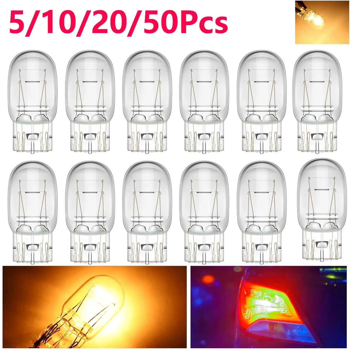 5/10/20/50Pcs T20 7443 1891 Signal Light 21/5W Clear Glass Turn Signal Stop Brake Tail Light Bulbs Auto Daytime Running Lights
5/10/20/50Pcs T20 7443 1891 Signal Light 21/5W Clear Glass Turn Signal Stop Brake Tail Light Bulbs Auto Daytime Running Lights