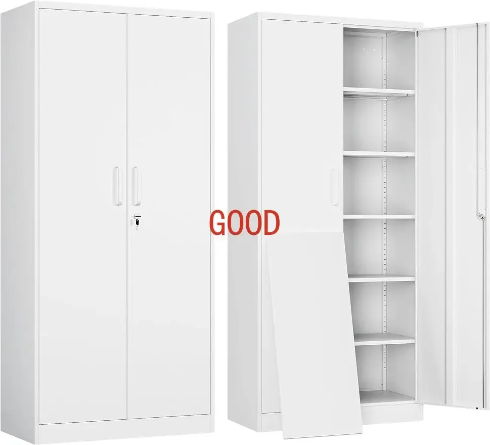 Metal Storage Cabinet with 2 Doors and 5 Adjustable Shelves Steel Lockable File Cabinet for Office,Home,Gym,School (White)
Metal Storage Cabinet with 2 Doors and 5 Adjustable Shelves Steel Lockable File Cabinet for Office,Home,Gym,School (White)