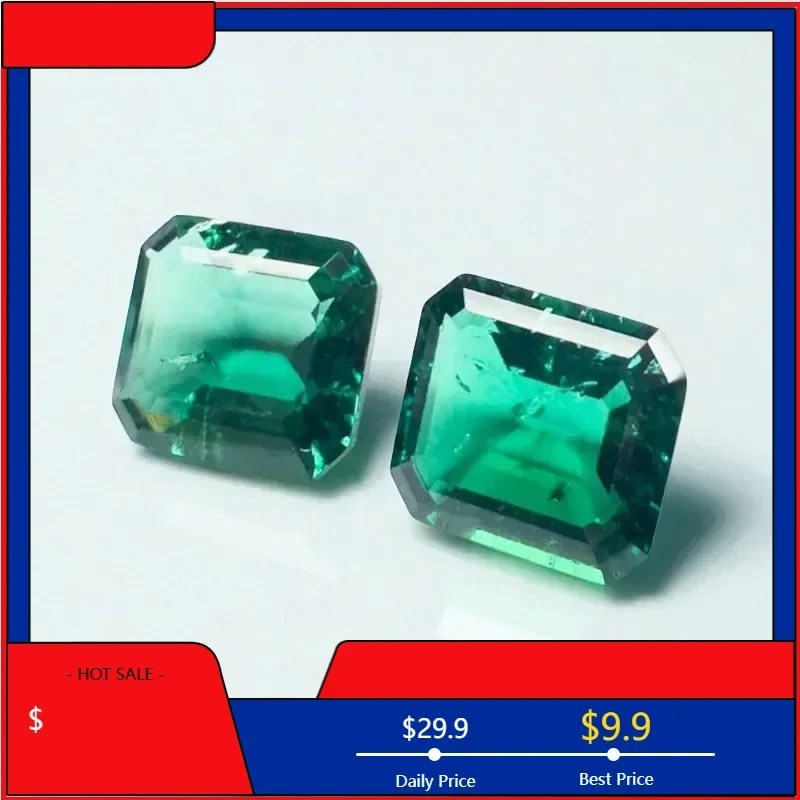 Top-level Lab Grown Zambian Emeralds Hydrothermal Hand Cutting Emerald Cut with Cracks Inclusions Inside AGL Certificate
Top-level Lab Grown Zambian Emeralds Hydrothermal Hand Cutting Emerald Cut with Cracks Inclusions Inside AGL Certificate
