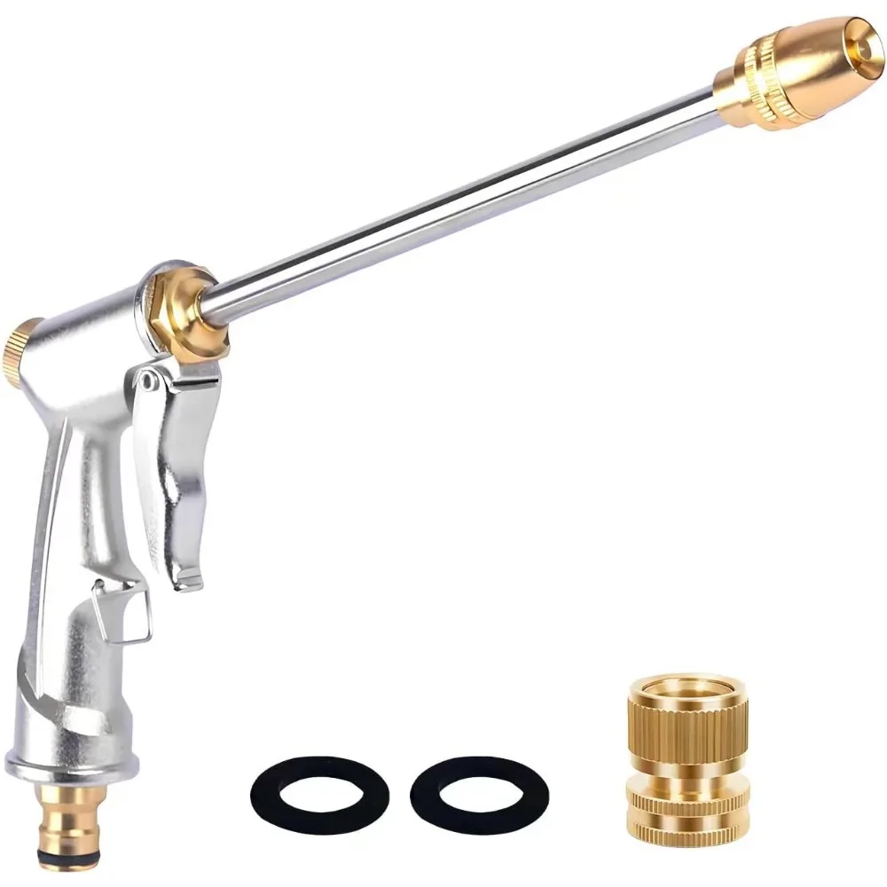 Hose Sprayer Nozzle Heavy Duty, High Pressure Hose Nozzle Water Adjustable Spray Gun Metal Brass Hose Attachment for Washing car
Hose Sprayer Nozzle Heavy Duty, High Pressure Hose Nozzle Water Adjustable Spray Gun Metal Brass Hose Attachment for Washing car