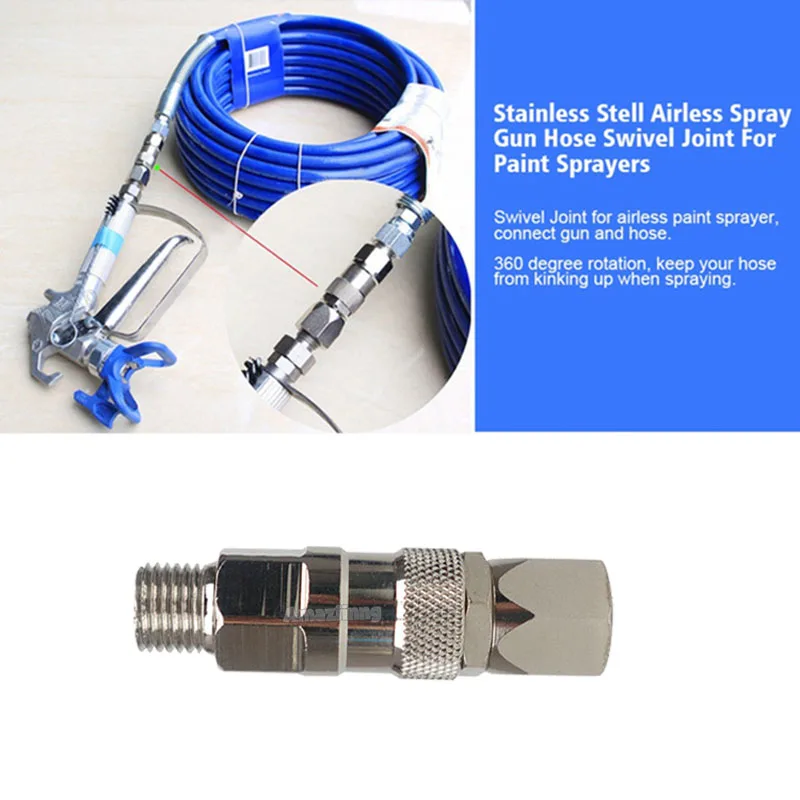 1/4-Inch Airless High Pressure Spray Gun Flexible Rotation Pipe Connector Fit For Airless Spray Gun Pressure Spray Hose Swivel
1/4-Inch Airless High Pressure Spray Gun Flexible Rotation Pipe Connector Fit For Airless Spray Gun Pressure Spray Hose Swivel