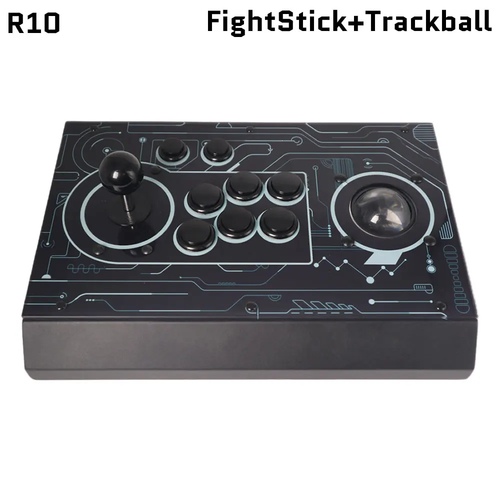 Игровой контроллер FightBox R10 Arcade Fight Stick с трекболом для ретро-игр на PC/PS3/SWITCH
Игровой контроллер FightBox R10 Arcade Fight Stick с трекболом для ретро-игр на PC/PS3/SWITCH