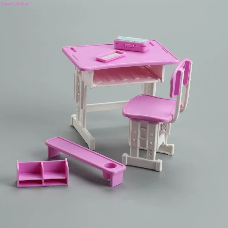 D0JC Study Desk Chair Set Classroom Scene Furniture 1/12 Scale Doll House Decoration
D0JC Study Desk Chair Set Classroom Scene Furniture 1/12 Scale Doll House Decoration