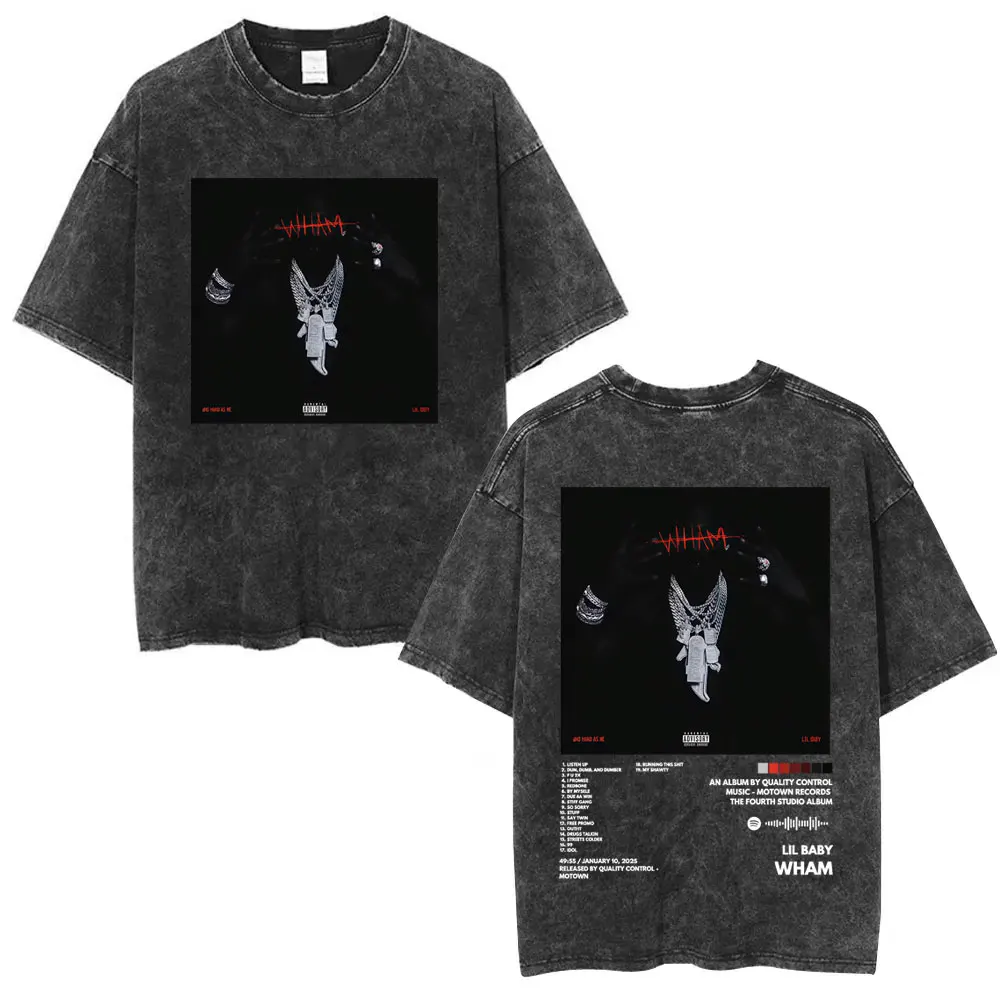 Washed Vintage Rapper Lil Baby Wham Album Graphic T-shirt Men Women Casual Cotton Retro T Shirt Men's Hip Hop Oversized T-shirts
Washed Vintage Rapper Lil Baby Wham Album Graphic T-shirt Men Women Casual Cotton Retro T Shirt Men's Hip Hop Oversized T-shirts