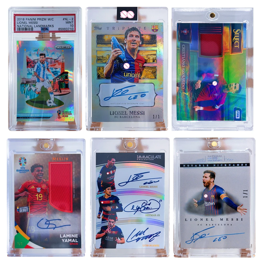 DIY homemade Messi Ronaldo Aymeric Neymar Mbappe Colorful Flash Autographed collectible cardbrick rating Christmas birthday gift
DIY homemade Messi Ronaldo Aymeric Neymar Mbappe Colorful Flash Autographed collectible cardbrick rating Christmas birthday gift
