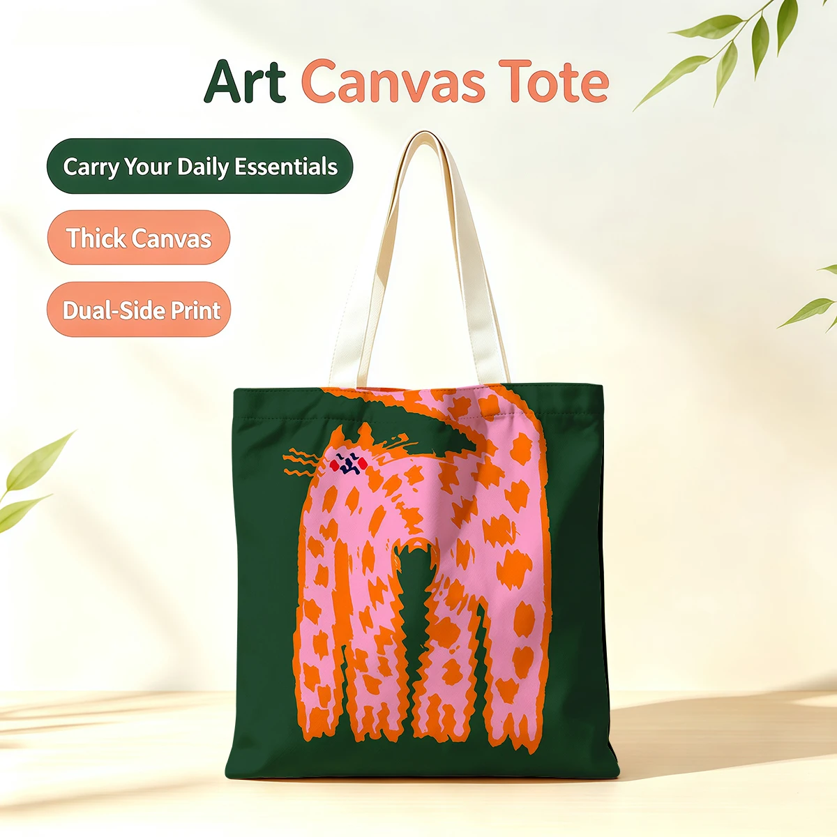 Playful Spotted Cat Dual-Side Printed Tote Bag Eco Handbag for School Office Daily Errands Daily Must-Have Bag
Playful Spotted Cat Dual-Side Printed Tote Bag Eco Handbag for School Office Daily Errands Daily Must-Have Bag