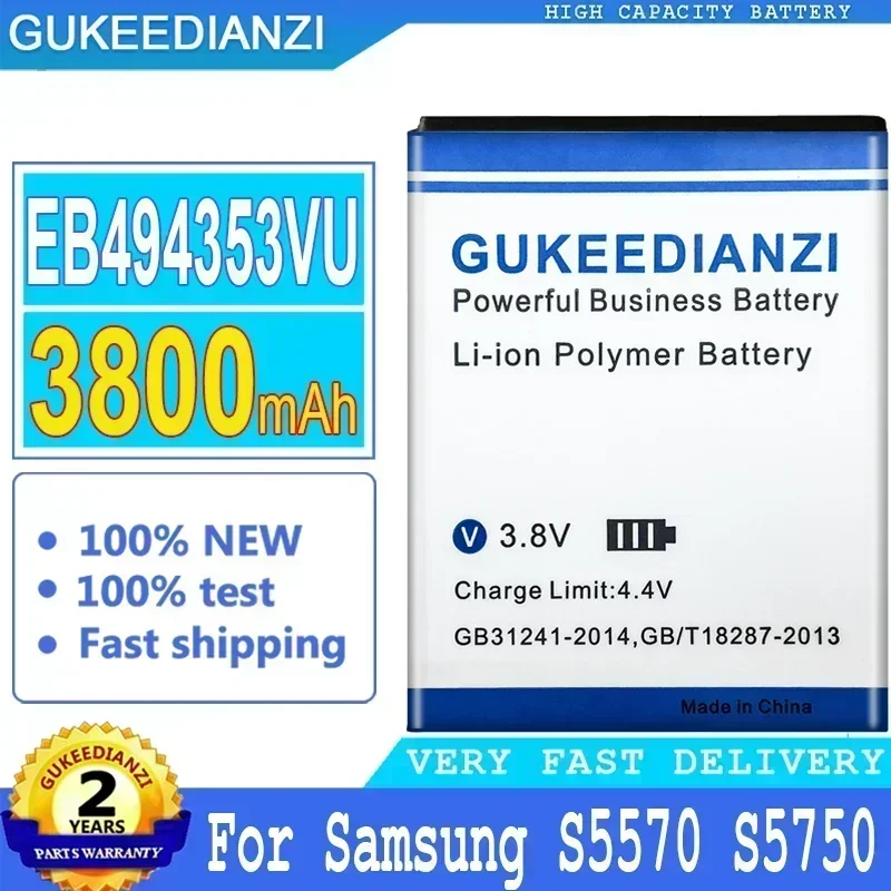 Аккумулятор 3800 мАч для телефона Samsung I5510 S5070 S5330 S5570, аккумулятор для телефона Galaxy Mini S5750E S7230E I559 S5232 C67
Аккумулятор 3800 мАч для телефона Samsung I5510 S5070 S5330 S5570, аккумулятор для телефона Galaxy Mini S5750E S7230E I559 S5232 C67