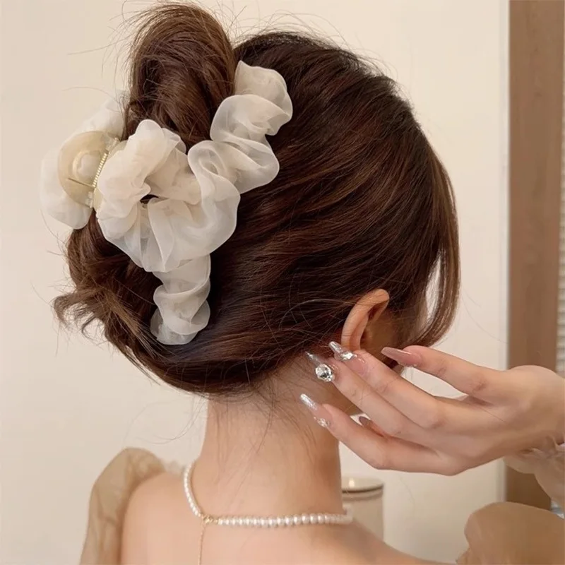 Fashion Mesh Hairpin Temperament Elegant Women Hair Claw Clips Princess Headdress Large Grab Clip Female Hair Accessories 2024
Fashion Mesh Hairpin Temperament Elegant Women Hair Claw Clips Princess Headdress Large Grab Clip Female Hair Accessories 2024