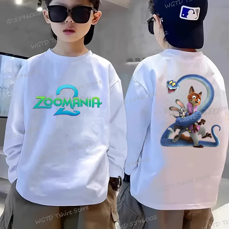 Kids Long Sleeve T-shirt Zootopia 2 Print Round Neck Tops Boys Girls Cartoon Casual Tees Gifts Movie Animal Cotton T-Shirts
Kids Long Sleeve T-shirt Zootopia 2 Print Round Neck Tops Boys Girls Cartoon Casual Tees Gifts Movie Animal Cotton T-Shirts