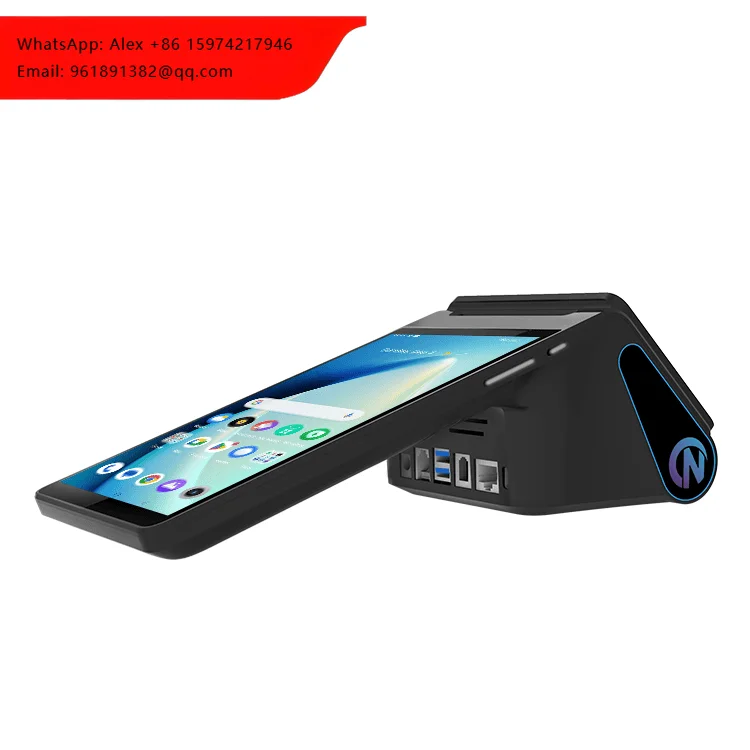 Portable Dual Screen Android POS With Removable Battery 3600mAh 4G LTE NFC Reader OEM/ODM For Event Entry Fee Collection