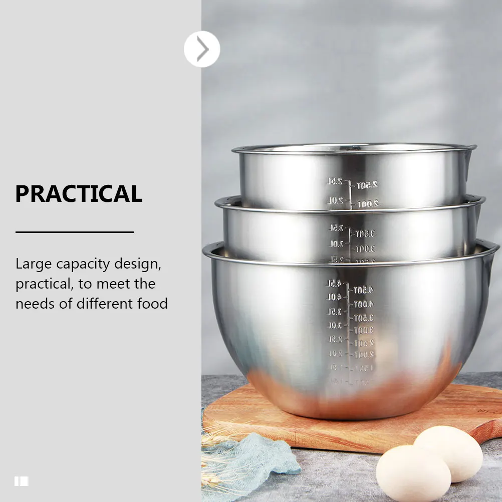 Kitchen Egg Mixing Bowl Stainless Steel Large Capacity Baking Food Storage Salad Serving Bowl Practical
Kitchen Egg Mixing Bowl Stainless Steel Large Capacity Baking Food Storage Salad Serving Bowl Practical