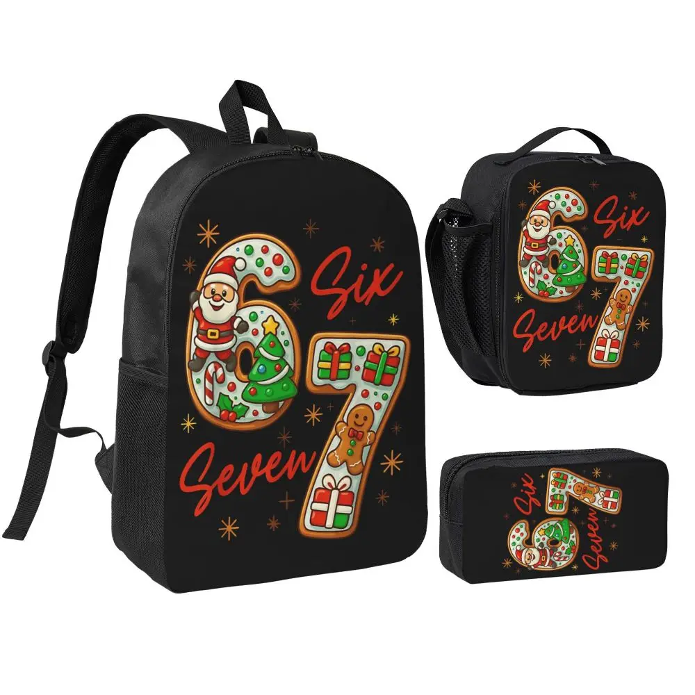 3pecs/set Santa Says 67 Meme 6 7 Christmas Six Seven Backpack for Teenage High School Shoulder Bag Lunch bag Pencil Case
3pecs/set Santa Says 67 Meme 6 7 Christmas Six Seven Backpack for Teenage High School Shoulder Bag Lunch bag Pencil Case