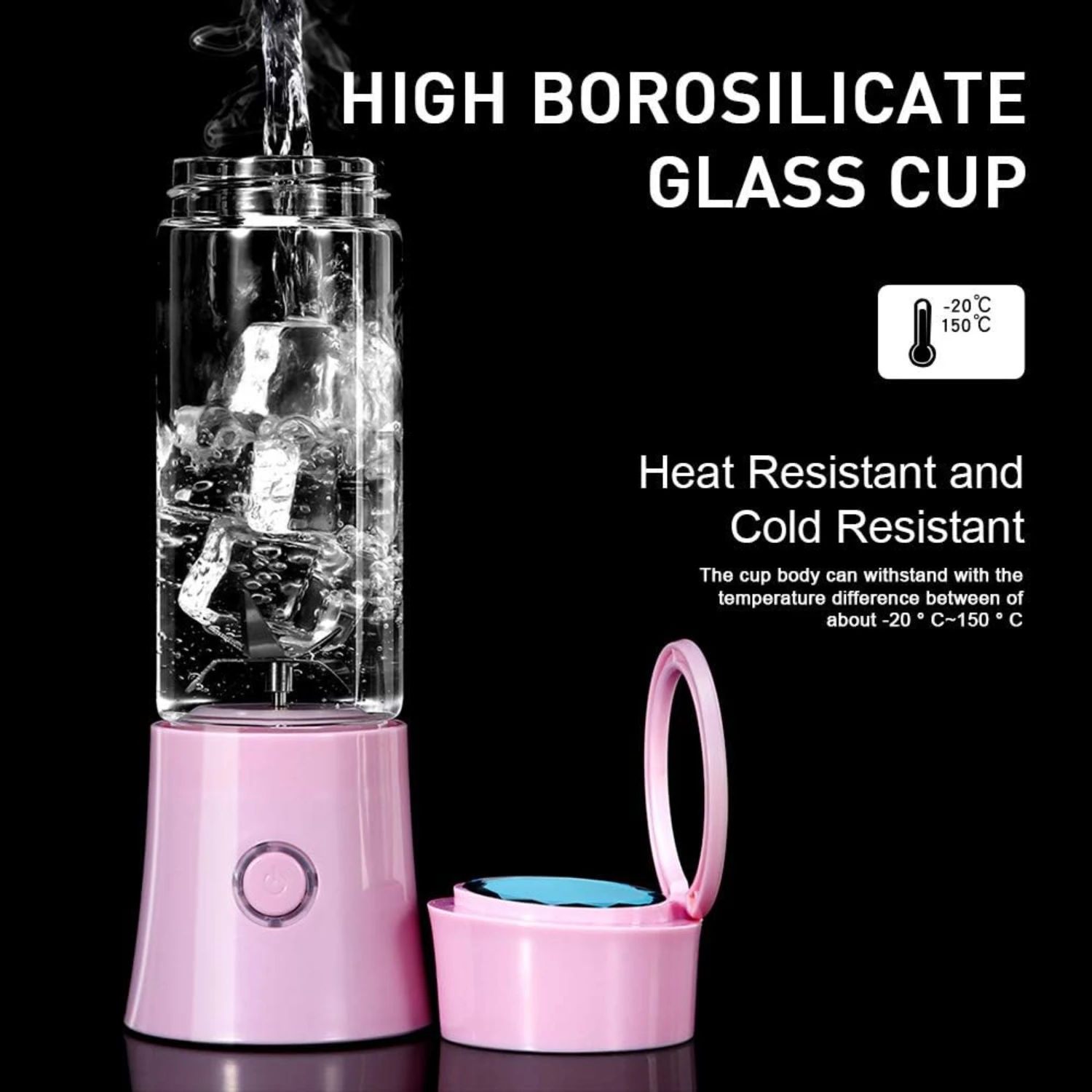 Easy to use and clean, this 2019 newest portable blender features a food grade glass body with a 480ml capacity. With USB rechar
Easy to use and clean, this 2019 newest portable blender features a food grade glass body with a 480ml capacity. With USB rechar
