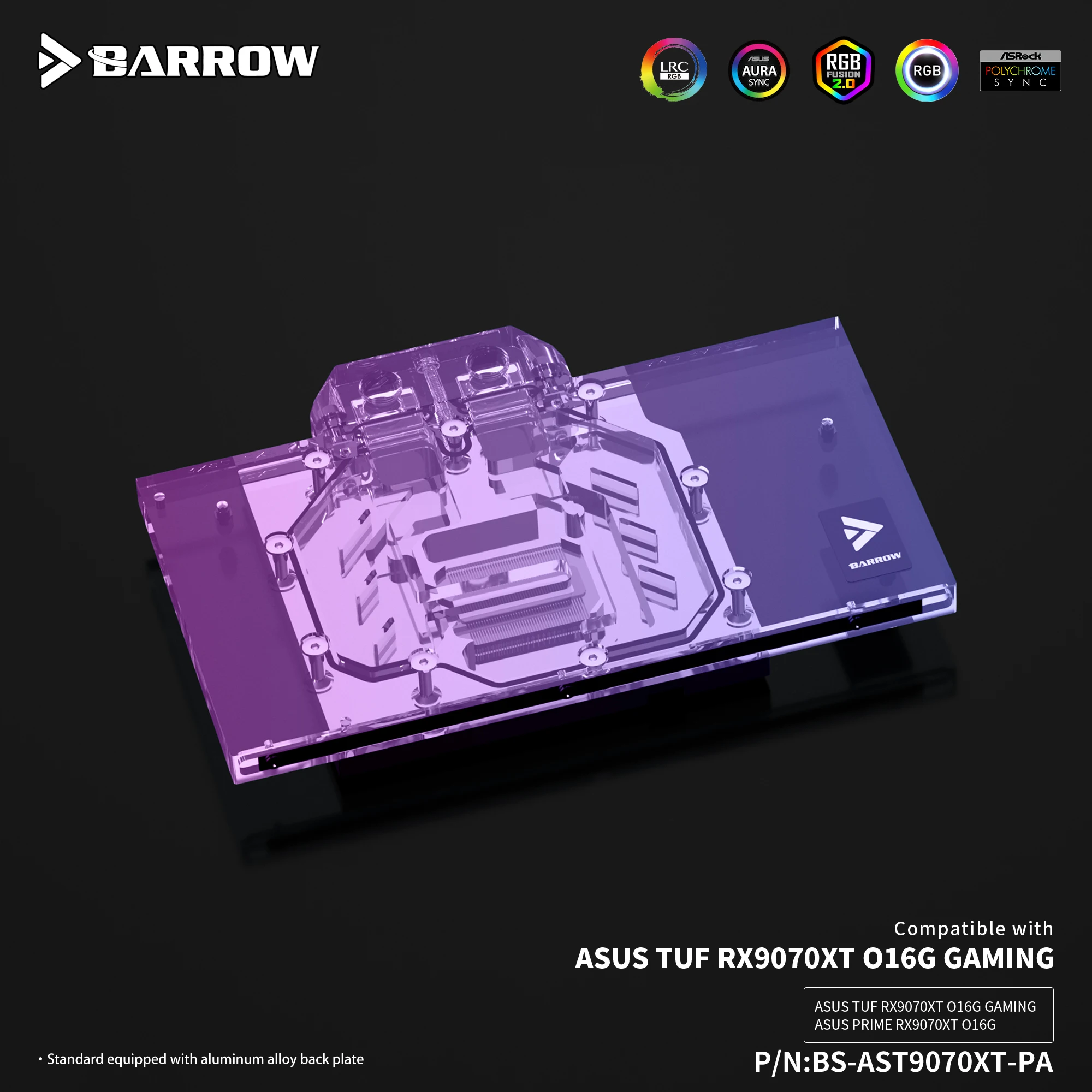 Barrow GPU Water Block for ASUS TUF Gaming Radeon RX9070XT Liquid Cooling Computer PC Water Cooling Radiator BS-AST9070XT-PA
Barrow GPU Water Block for ASUS TUF Gaming Radeon RX9070XT Liquid Cooling Computer PC Water Cooling Radiator BS-AST9070XT-PA