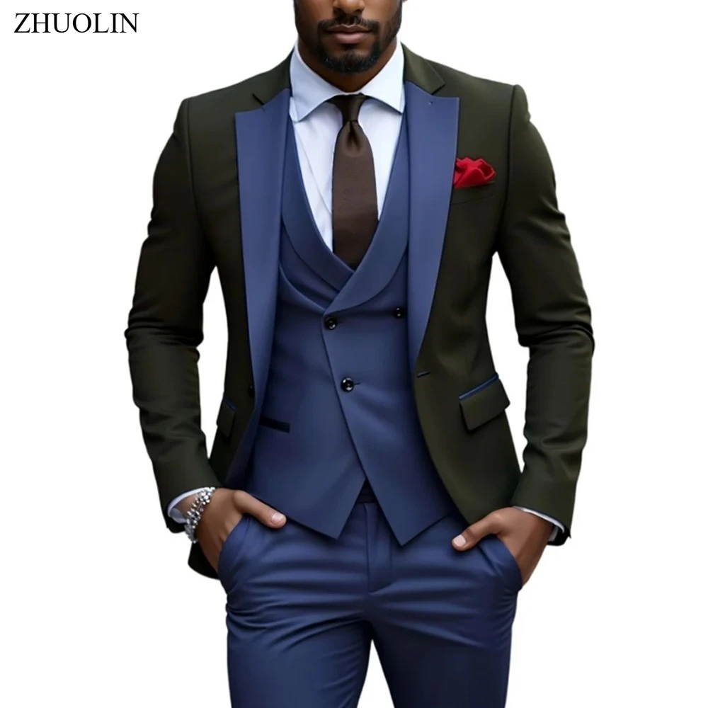 Men Suit For Wedding Elegant 3 Pieces Sets Jackets Vest Pants Tailored Blazers Full Formal Fashion Coats 2025 Classic Costume
Men Suit For Wedding Elegant 3 Pieces Sets Jackets Vest Pants Tailored Blazers Full Formal Fashion Coats 2025 Classic Costume