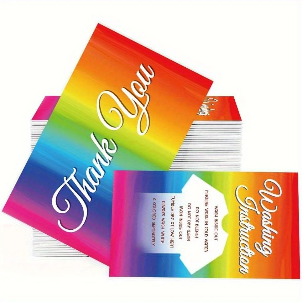500pcs Customized Care Card Clothing Cleaning Guide Packaging Inner Pages or Thank-you Card for Small Online Clothing Retailers
500pcs Customized Care Card Clothing Cleaning Guide Packaging Inner Pages or Thank-you Card for Small Online Clothing Retailers