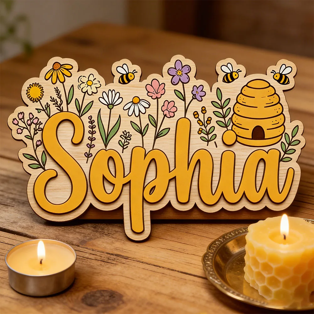 Wildflower Bee Hive Themed Custom Name Wood Sign for Kids Playroom Nursery Wall Art Bee Theme Party Baby Shower Gift
Wildflower Bee Hive Themed Custom Name Wood Sign for Kids Playroom Nursery Wall Art Bee Theme Party Baby Shower Gift