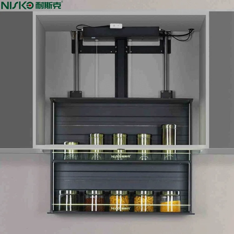 Kitchen Voice Control Lift Wall Cabinet Storage Basket All Aluminum Electric Pull Down and up Basket Cupboard Organizer 220V
Kitchen Voice Control Lift Wall Cabinet Storage Basket All Aluminum Electric Pull Down and up Basket Cupboard Organizer 220V