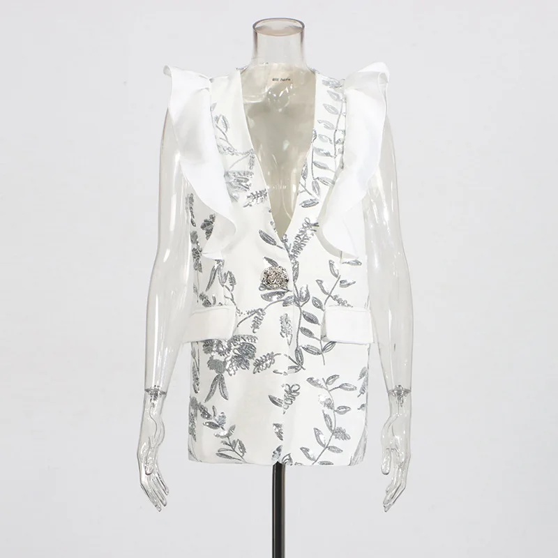 SuperAen European and American Heavy Industry Design Vest 2025 Spring and Summer New Fashion Lotus Leaf Edge Vest
SuperAen European and American Heavy Industry Design Vest 2025 Spring and Summer New Fashion Lotus Leaf Edge Vest