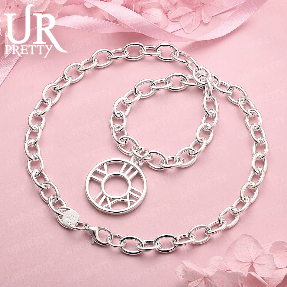 925 Sterling Silver Charm 18 Inches Pendant Chain Necklace Women Men Party Birthday Gift Wedding Fashion Jewelry
925 Sterling Silver Charm 18 Inches Pendant Chain Necklace Women Men Party Birthday Gift Wedding Fashion Jewelry