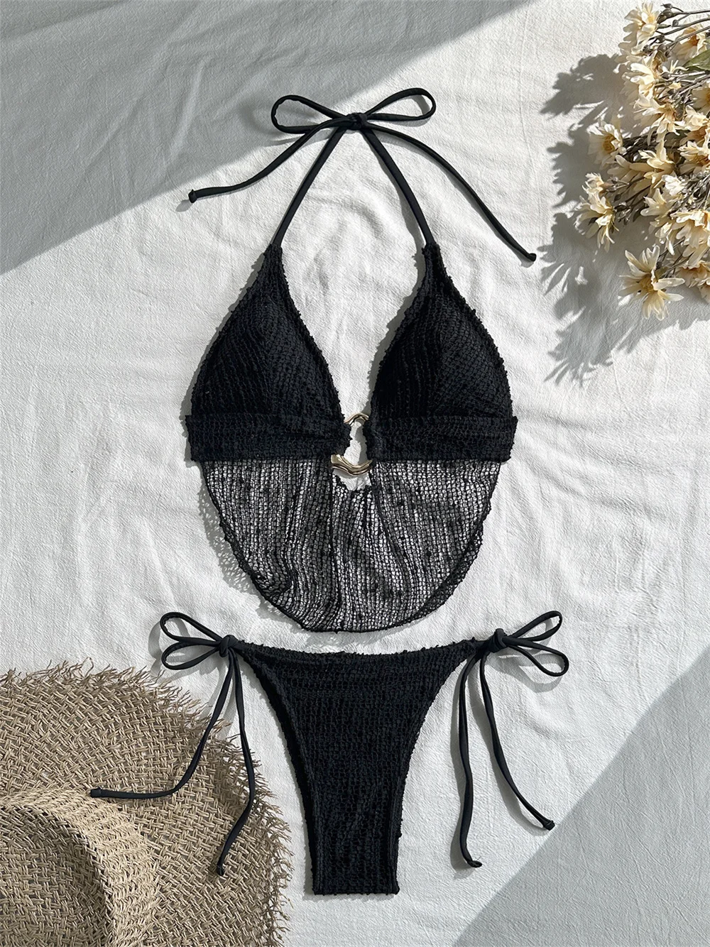 Sexy Black Mesh Swing Bikini Sets Extreme String Backless Swimwear Micro Tanga Bathing Suit Women Vacation Outfit Beach Swimsuit
Sexy Black Mesh Swing Bikini Sets Extreme String Backless Swimwear Micro Tanga Bathing Suit Women Vacation Outfit Beach Swimsuit
