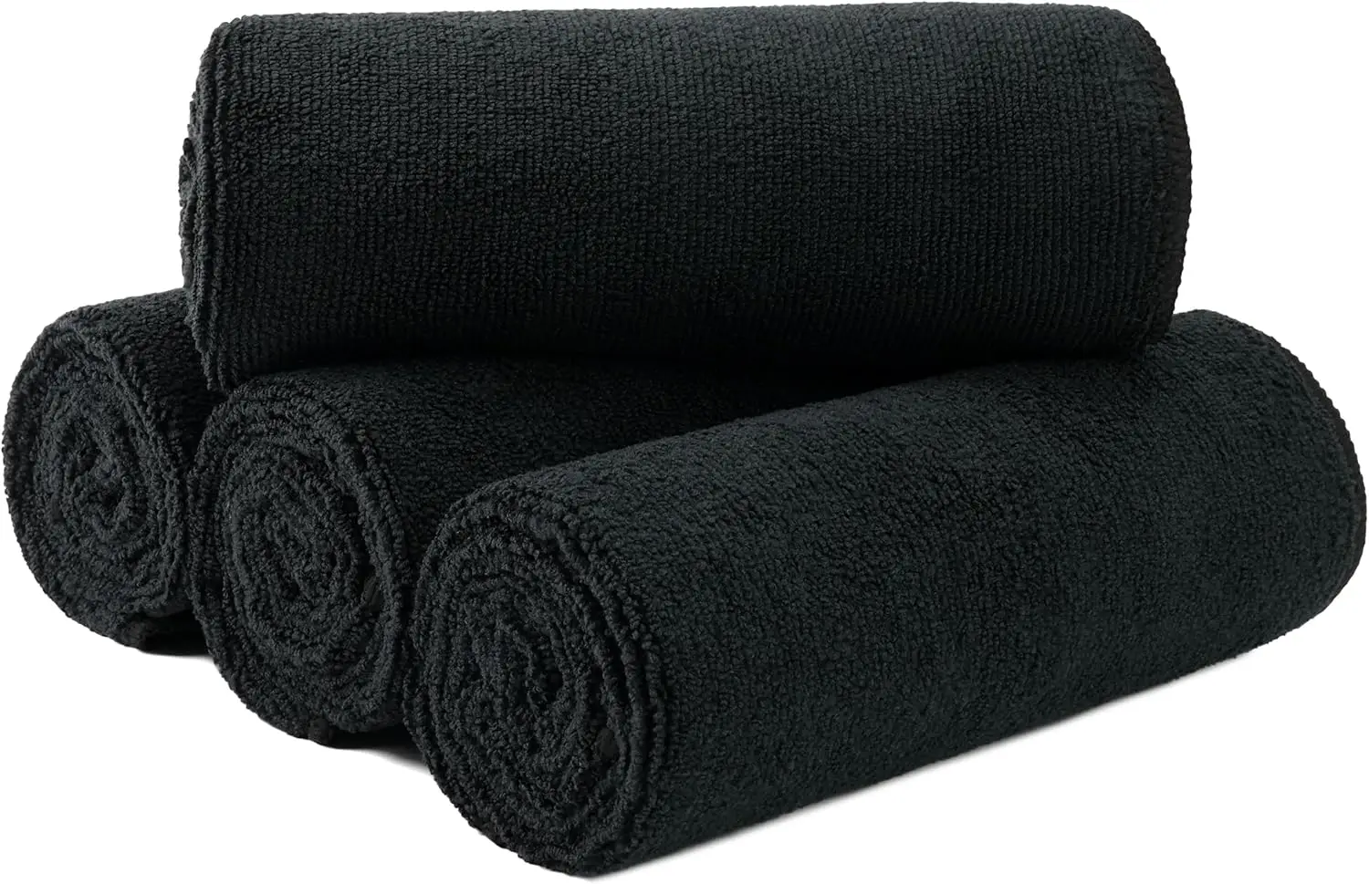 Quick Dry Microfiber Hair Towels, 16x29 Inches, 4 Pack, 340 GSM, Lint Free, Black
Quick Dry Microfiber Hair Towels, 16x29 Inches, 4 Pack, 340 GSM, Lint Free, Black