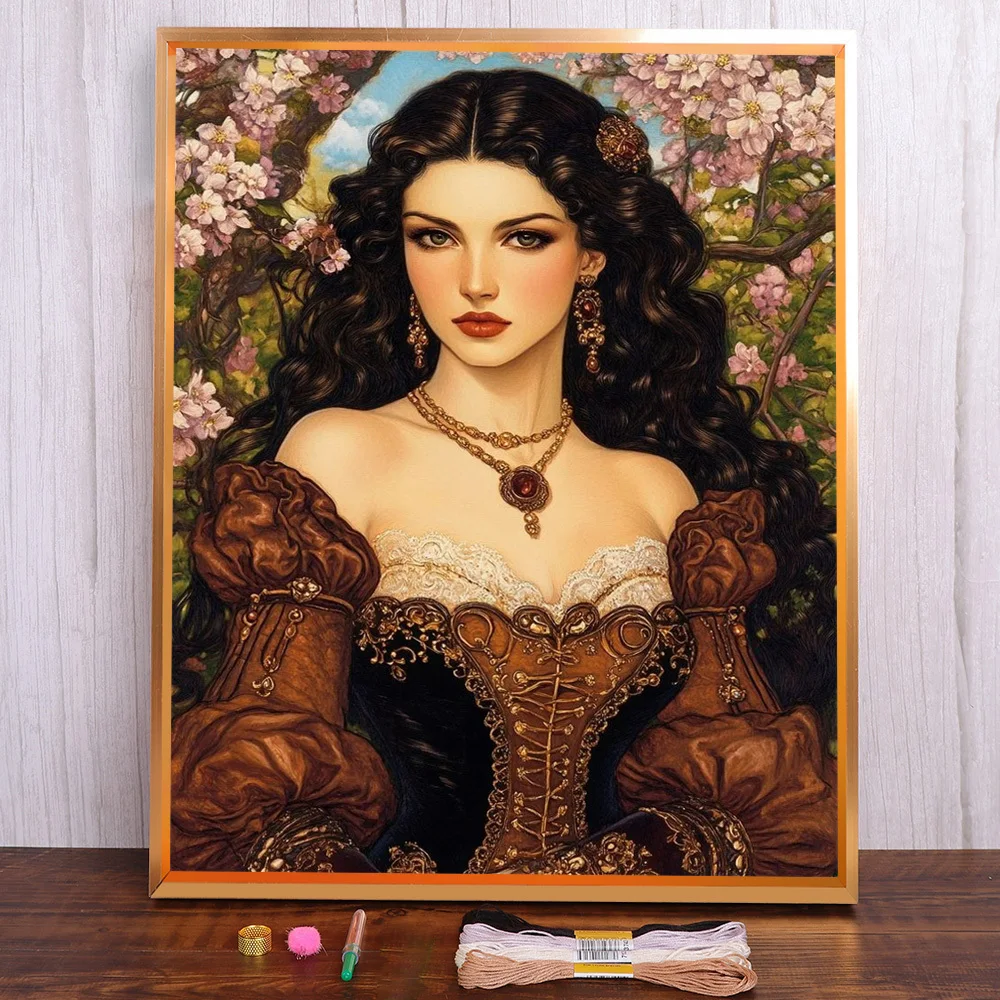 Portrait Girl Flower Cross Stitch Patterns DIY Embroidery Handiwork Handicraft Needlework Knitting Magic Stamped Different
Portrait Girl Flower Cross Stitch Patterns DIY Embroidery Handiwork Handicraft Needlework Knitting Magic Stamped Different