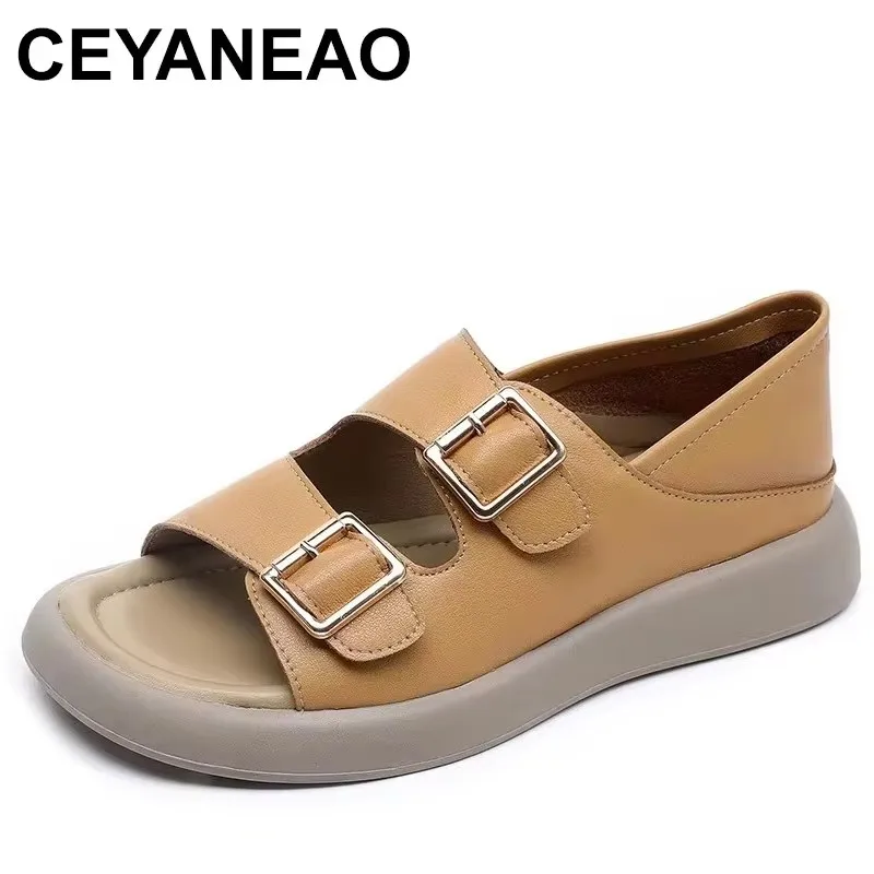 2025 Summer Premium Soft Genuine Leather Fish Mouth Sandals Fashion Casual Sandals Flat Large Size Slipper Women Shoes
2025 Summer Premium Soft Genuine Leather Fish Mouth Sandals Fashion Casual Sandals Flat Large Size Slipper Women Shoes