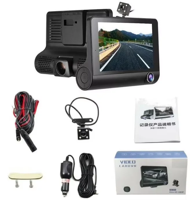 4 Inch FHD 1080P Car Dashboard Camera Dash Cam DVR with 3 Lens 360 Night Vision Auto Video Recorder Vehicle Camcorder 
4 Inch FHD 1080P Car Dashboard Camera Dash Cam DVR with 3 Lens 360 Night Vision Auto Video Recorder Vehicle Camcorder