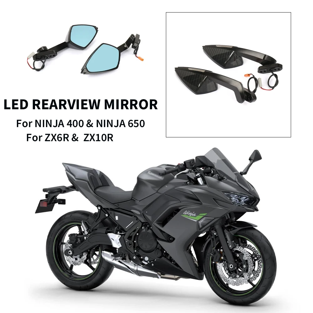 Motorcycle Accessories Rearview Mirrors With Turn Signals LED For Kawasaki Ninja 400 NINJA 650 ZX6R ZX-6R ZX10R ZX 10R
Motorcycle Accessories Rearview Mirrors With Turn Signals LED For Kawasaki Ninja 400 NINJA 650 ZX6R ZX-6R ZX10R ZX 10R